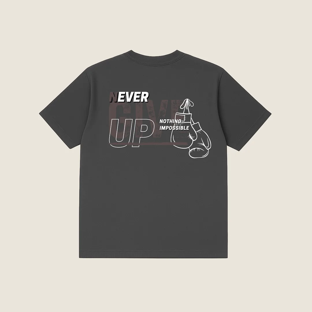 T-Shirt Oversized Never Give Up - Image 2